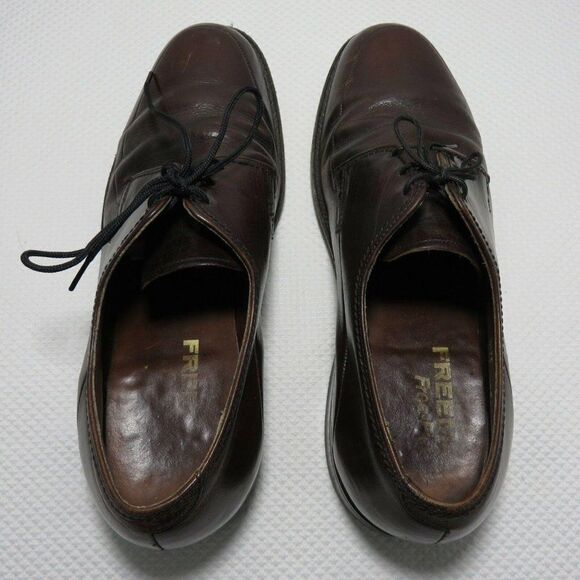 Freeman Free-Flex Mens Dress Oxford Shoes Size 8 EE Extra Wide Brown Leather - Picture 5 of 11